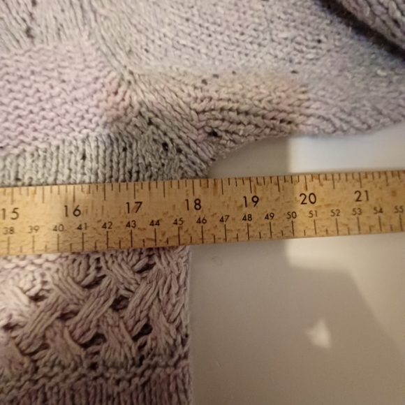 Country craft silk and angora blend mixed knit sweater size large - Picture 7 of 8